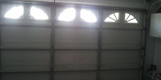 Wind-Loaded Garage Door Interior &#8211; Before
